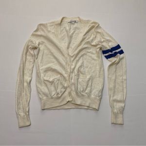⭐️Forever 21 cream and blue cardigan size small petite.🍁